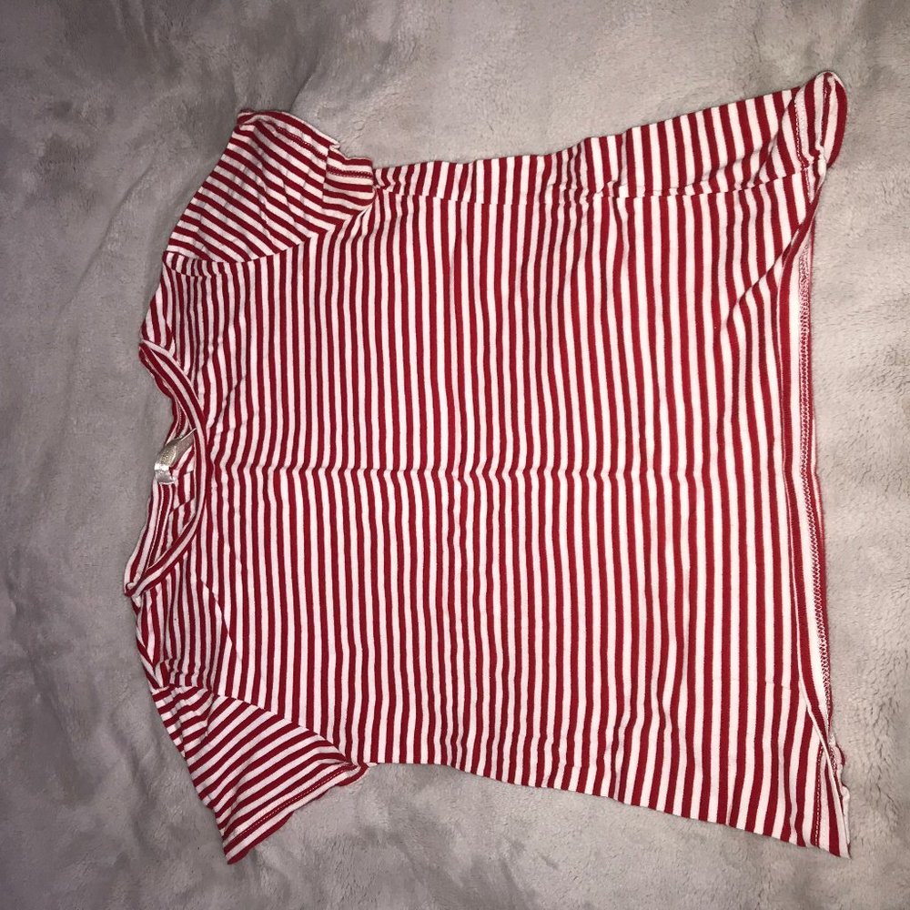 Red and White striped t-shirt